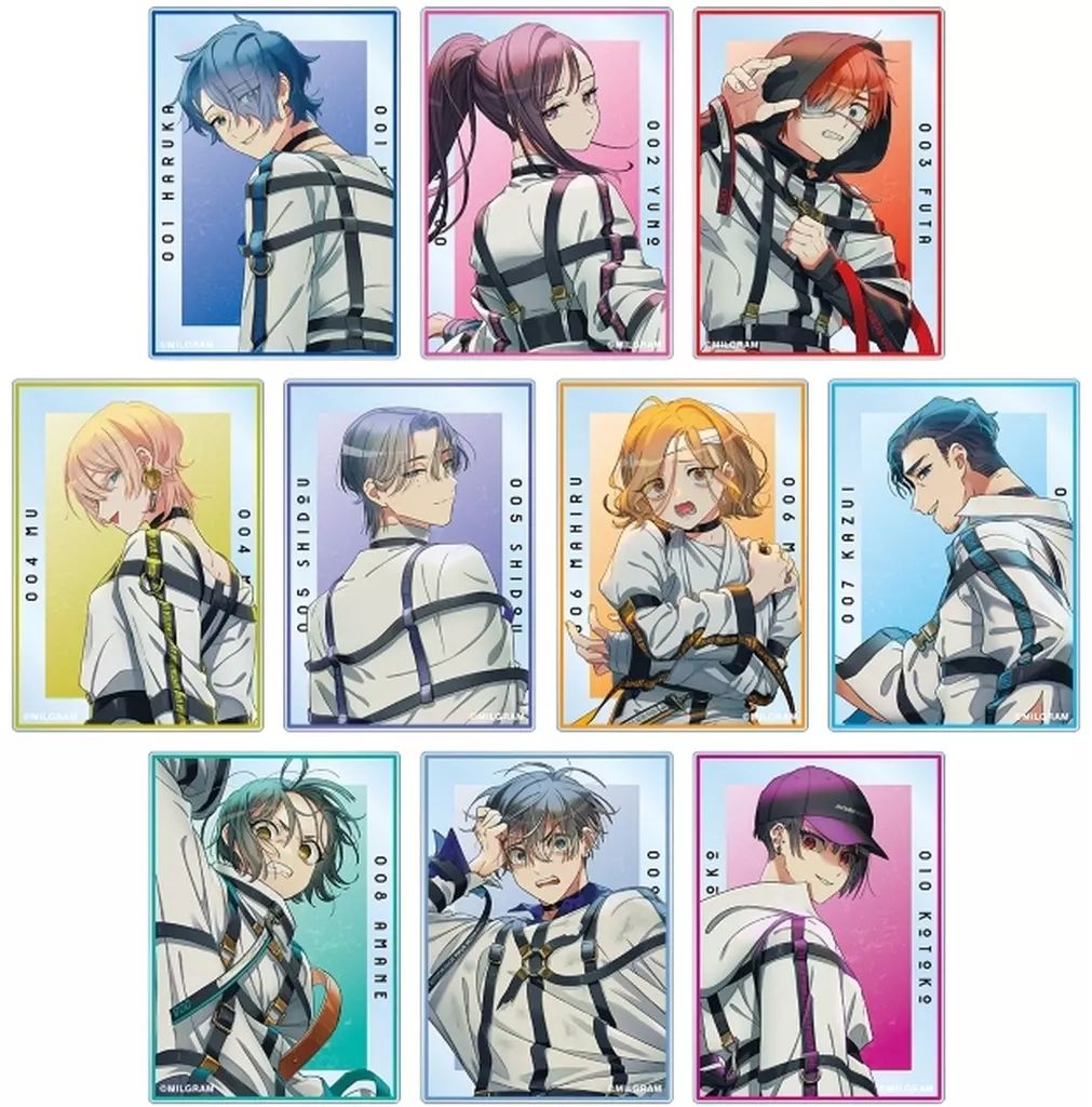 キャラカード 全10種セット MILGRAM -ミルグラム- 第二審ジャケットver. トレーディングアクリルカード