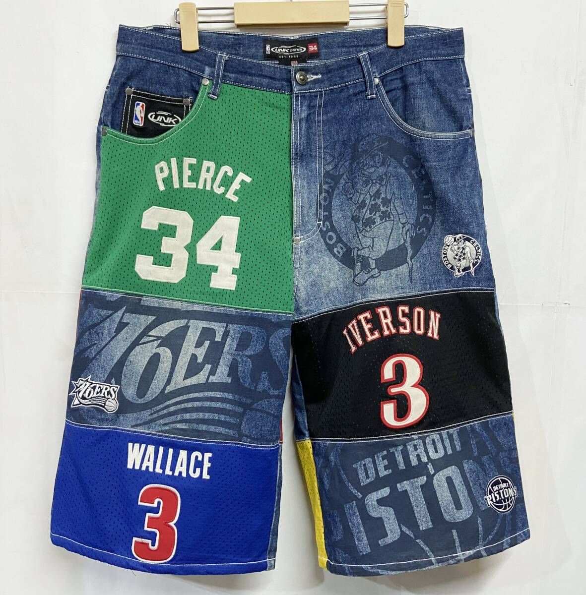 原宿Dog購入 希少 ヴィンテージ UNK DENIM x NBA ユニフォーム デニム 