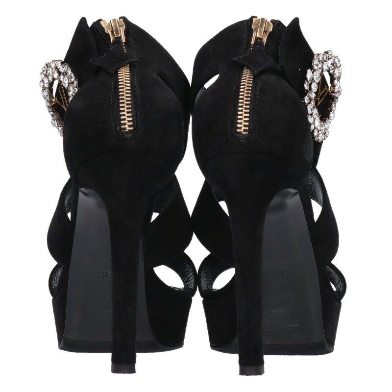 ルイヴィトン ホライズン ライン LVビジュー装飾スエードサンダル レディース 37 WWW_MORNINGWALKER_COM