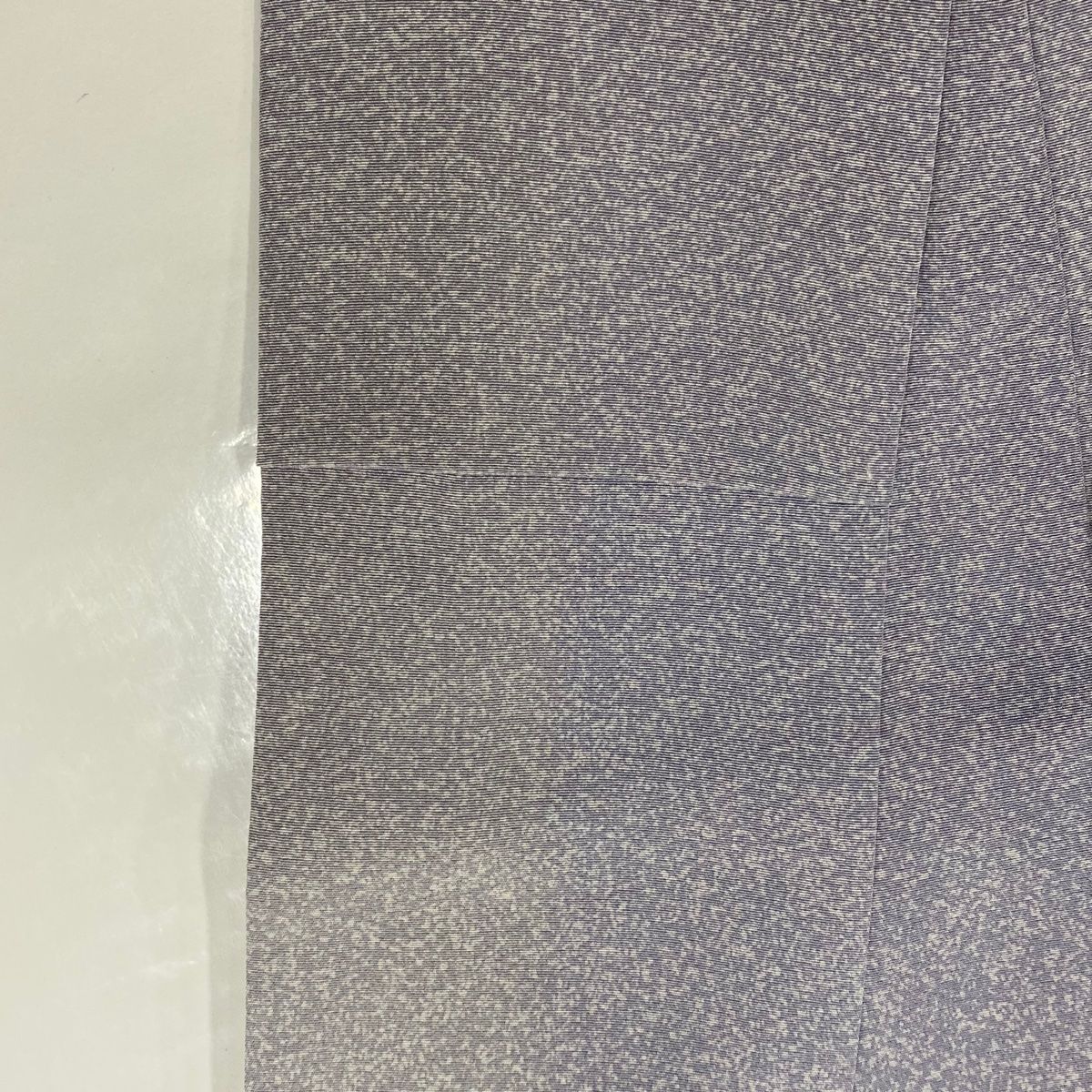 身丈153cm 裄丈64cm M 袷 鳥 草花 ぼかし 薄紫 正絹 【利】 秀品 【中古】
