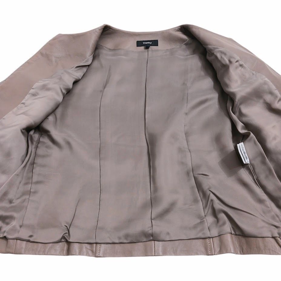 Theory CROP CREW JKT ラムレザーライダースジャケット Theory CROP CREW JKT ラムレザーライダースジャケット