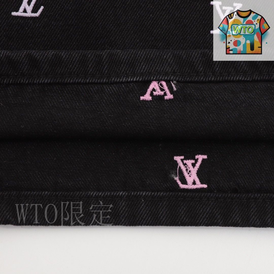 【トレンド感をプラス】LOUIS VUITTON デニムショートパンツ 今日特価】LOUIS VUITTON 2025SS グラデーション刺繍デニム