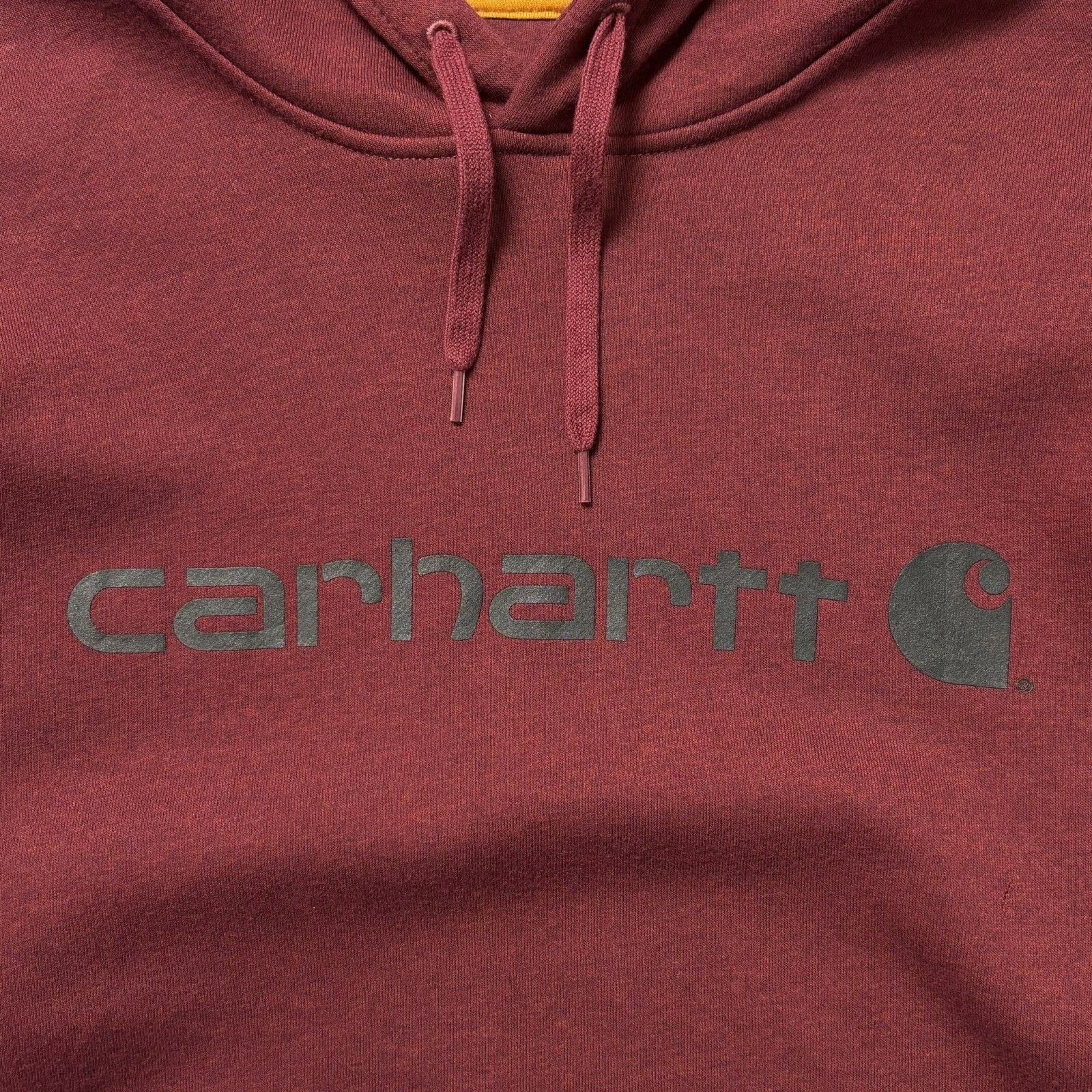 XLサイズ 古着 Carhartt カーハート パーカー プルオーバー ロゴ センターロゴ スウェット トレーナー 裏起毛 ビッグサイズ 赤 ワインレッド  ボルドー - メルカリ