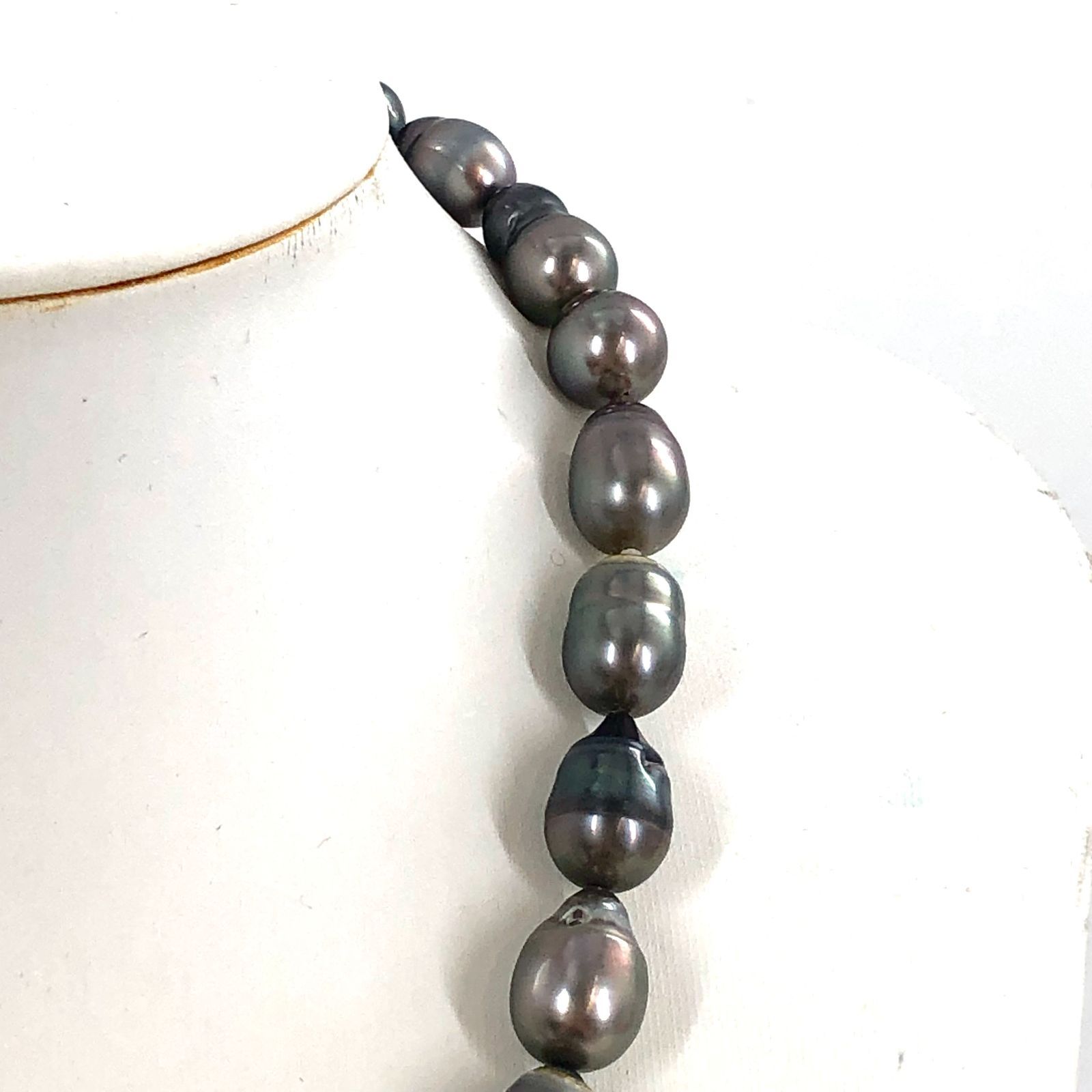 南洋黒蝶真珠　シルバーバロックパールネックレス Mila】ミラバロックパールネックレス 南洋黒蝶真珠11mm Silver