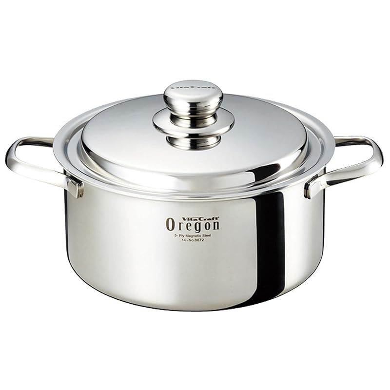 ビタクラフト 両手鍋 オレゴン 22cm レシピ付 8672 シルバー 0