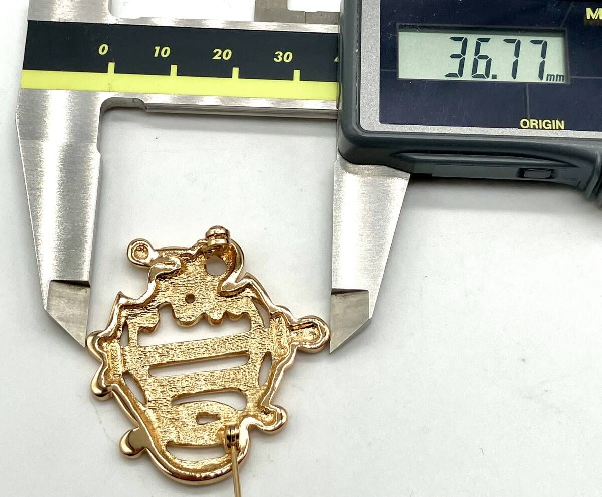 美品　オールド　ディオール　ピンブローチ　ハート　旧エンブレムロゴ　ゴールド Christian Dior クリスチャンディオール 旧ロゴ アンティーク