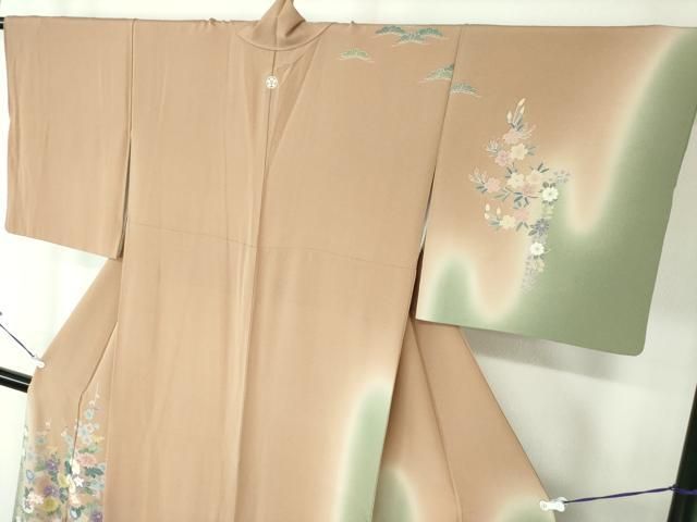 平和屋着物○十日町 加賀草木友禅の第一人者 田村哲彦 訪問着 壺垂れ  