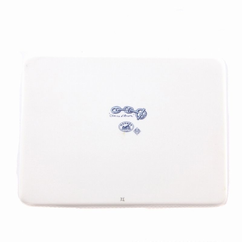 エルメス HERMES シェーヌダンクル スクエア ミニプレート 皿 食器