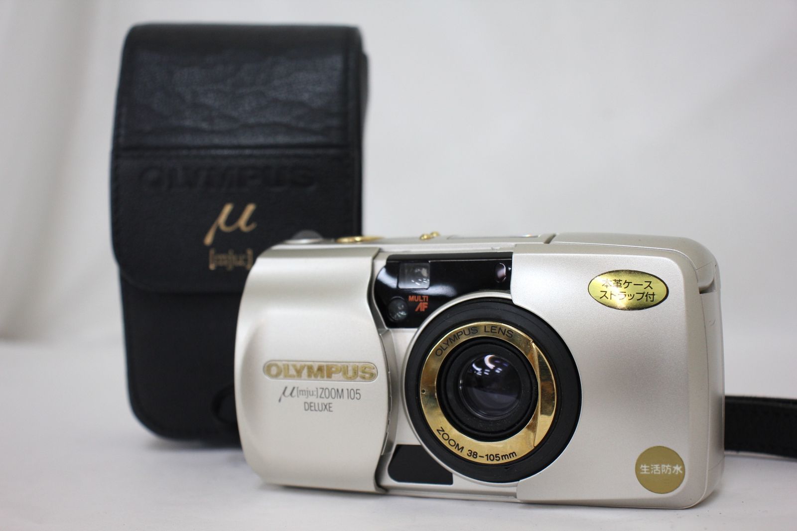 返品保証 オリンパス Olympus μ mju ZOOM 105 38-105mm ケース付き コンパクトカメラ e2745