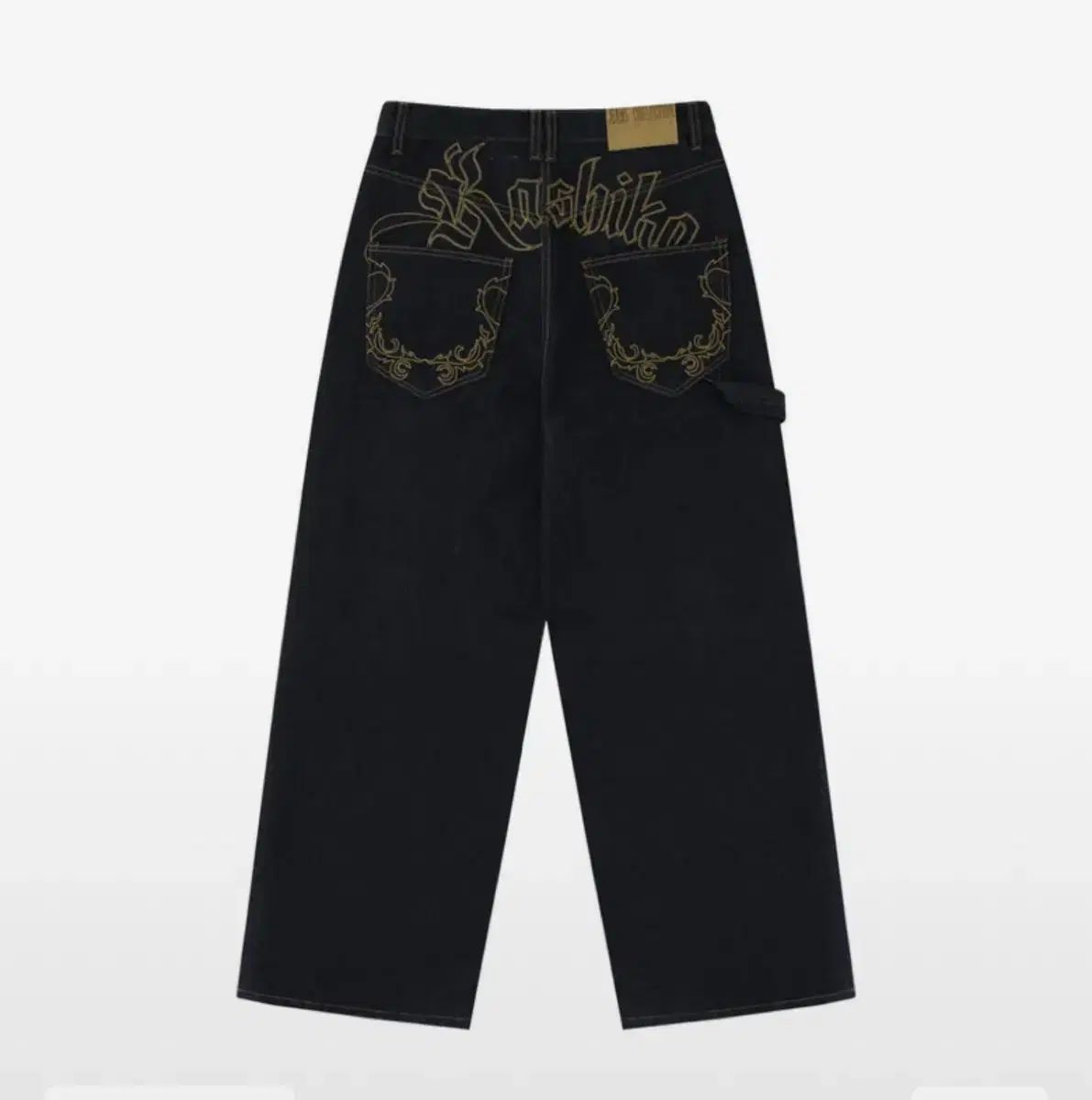 Kashiko カシコ デニム 青 エンブロイダリーデニム s