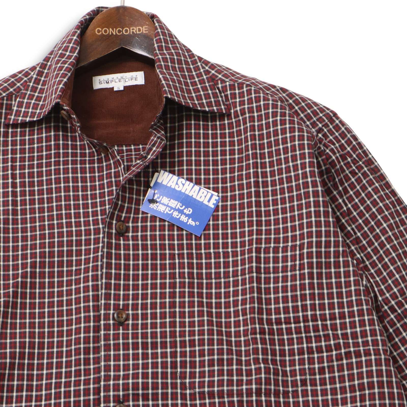 SIMPLE LIFE シンプルライフ レナウン 通年 コンフォート サック ジャケット Sz.3L　メンズ グレー 特大 大きいサイズ　C3T01194_2#O SIMPLE LIFE シンプルライフ レナウン 通年☆ チェック柄 長袖 シャツ