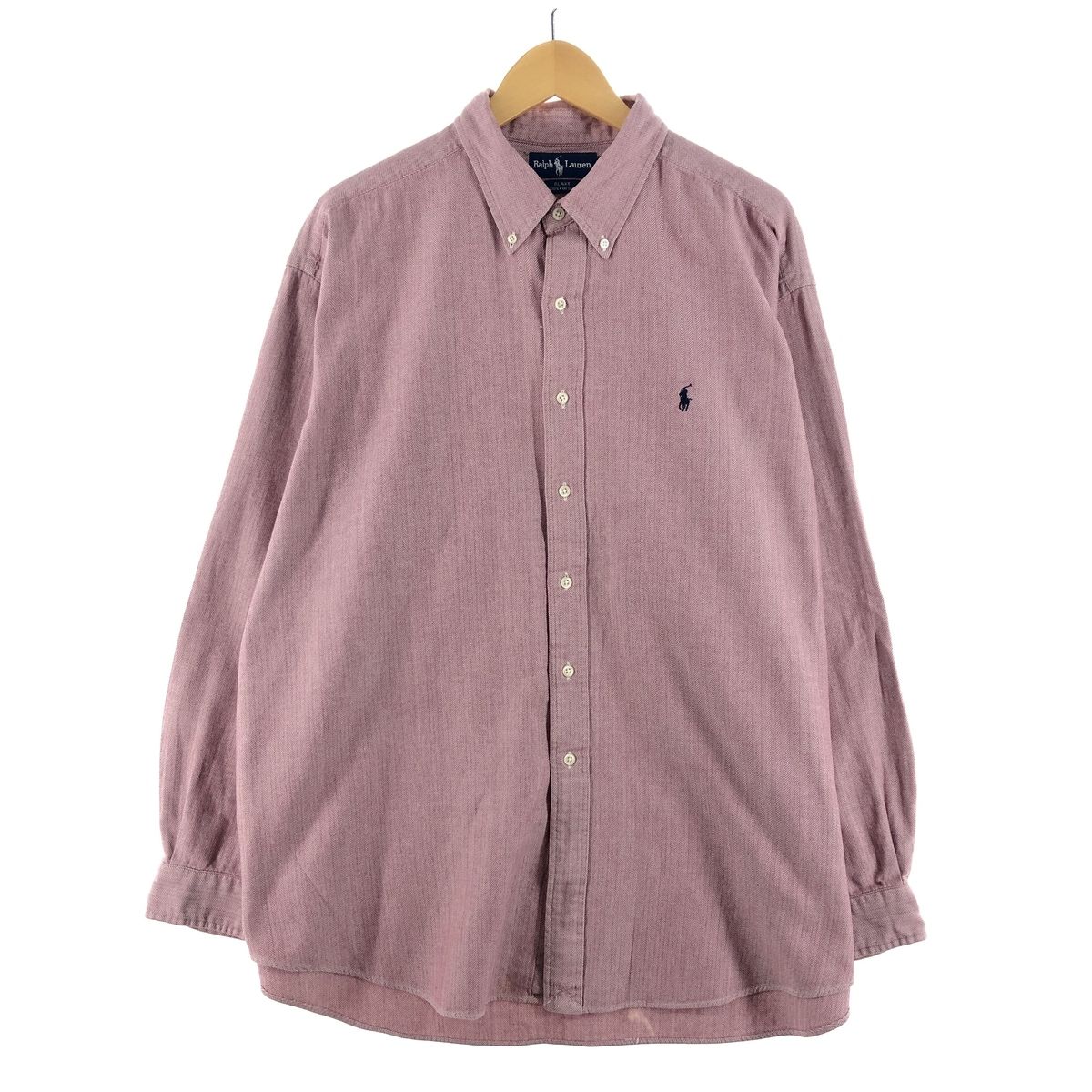 古着 ラルフローレン Ralph Lauren BLAKE ヘリンボーン 長袖 ボタンダウンシャツ メンズXXL/eaa376534