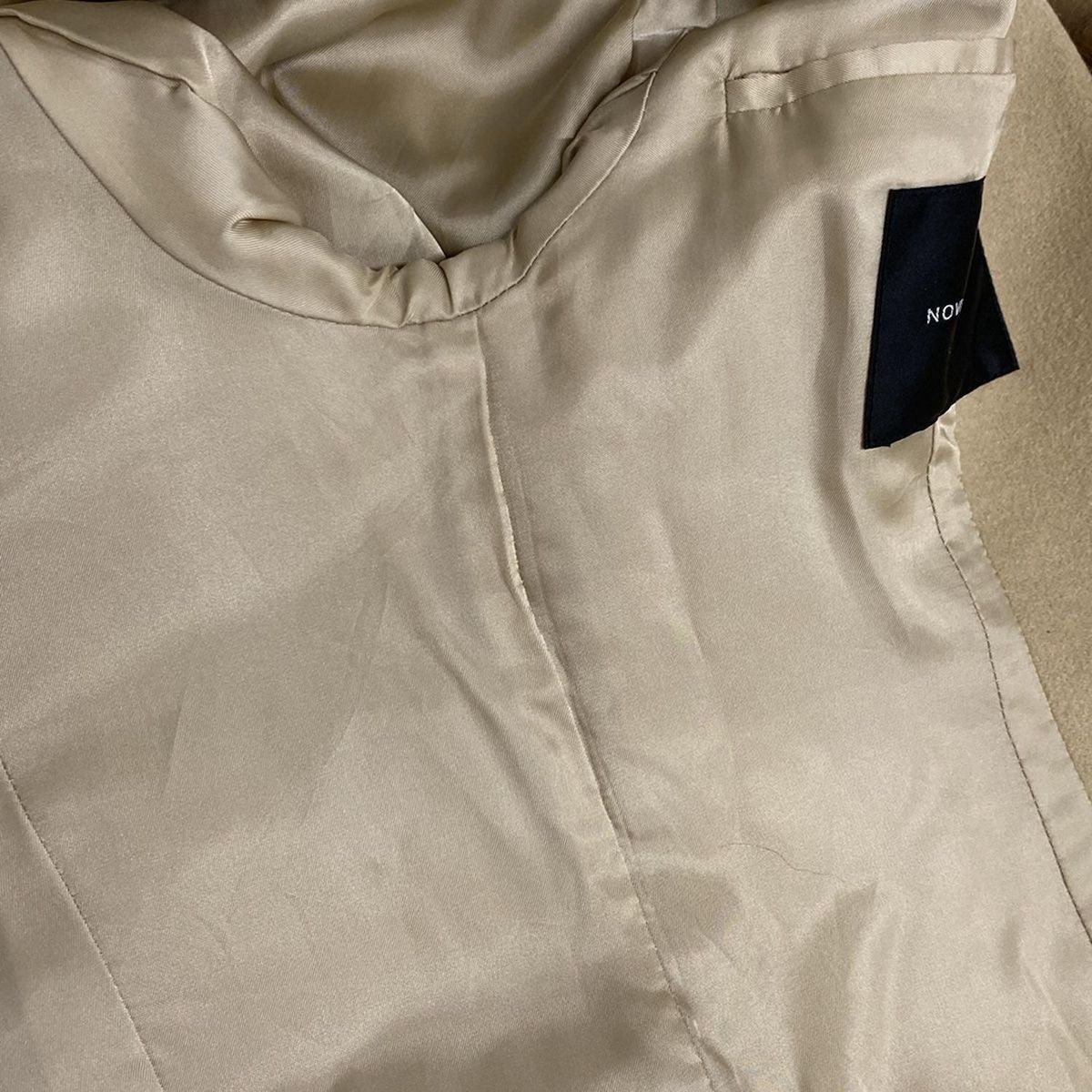  ノーベスパジオ ダッフルコート サイズ38 M レディース - ベージュ×ブラウン 長袖 フォックス 秋 冬 ダッフルコート ジャケット アウター