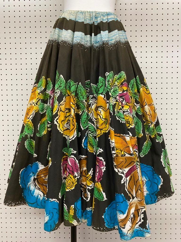 50s ヴィンテージ サーキュラースカート ハンドペイント メキシコ 50s ヴィンテージ サーキュラースカート ハンドペイント メキシコ