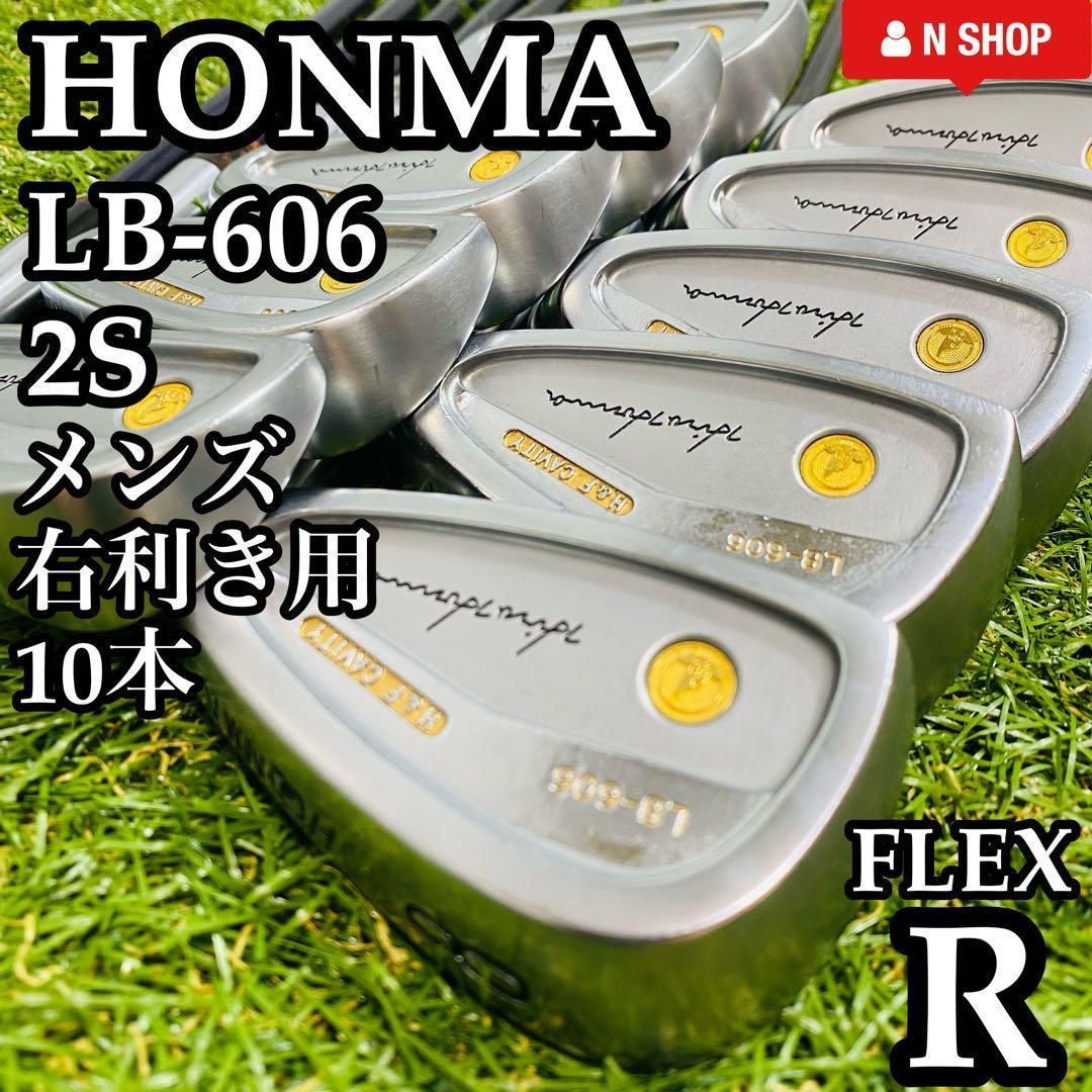 HONMA ホンマ LB-606 メンズアイアン 10本 スリースター 金七宝 HONMA LB-606 金七宝 メンズアイアン 星4 ゴールドライン 10本