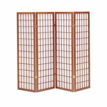 弘益 KOEKI UTILITY 和風衝立4連 ひかり ブラウン JP4BR