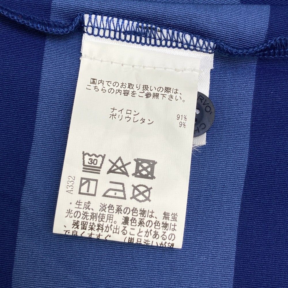 サイズ：50 CHERVO シェルボ  半袖ポロシャツ ボーダー ブルー系 [240101449094] ゴルフウェア メンズ ストスト サイズ：50 CHERVO シェルボ 半袖ポロシャツ ボーダー ブルー系