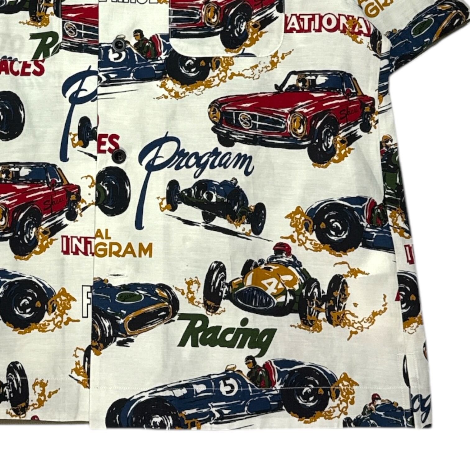 25S/S Sacai Car Race Tropical PrintShirt sacai 25ss Car Race Print