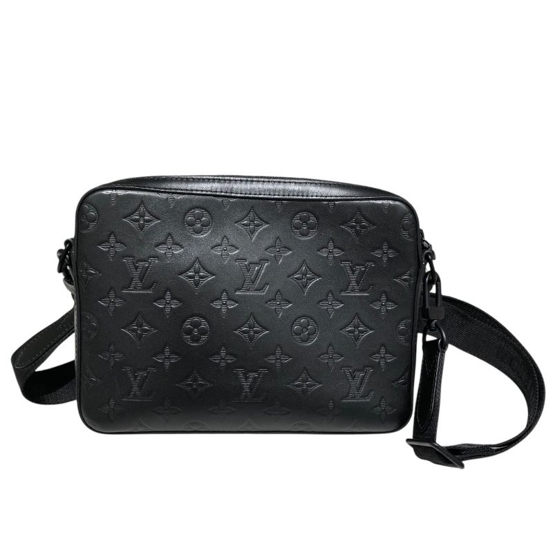 ルイ ヴィトン LOUIS VUITTON デュオ メッセンジャー M69827 ブラック モノグラム シャドウ メンズ ショルダーバッグ