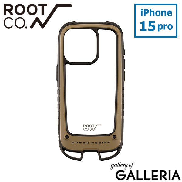 6ヶ月保証 ルートコー スマホケース iPhone15 Pro ROOT CO. アイフォンケース クリア おしゃれ ブランド 耐衝撃 アイフォン15Pro GSH-4345 コヨーテ