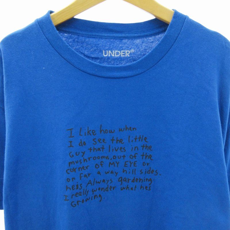 極美品❣️ Ronharman ロンハーマンebure 青 半袖 Tシャツ 38 ロンハーマン Ron Herman UNDER R Tシャツ プリント 半袖 M 青