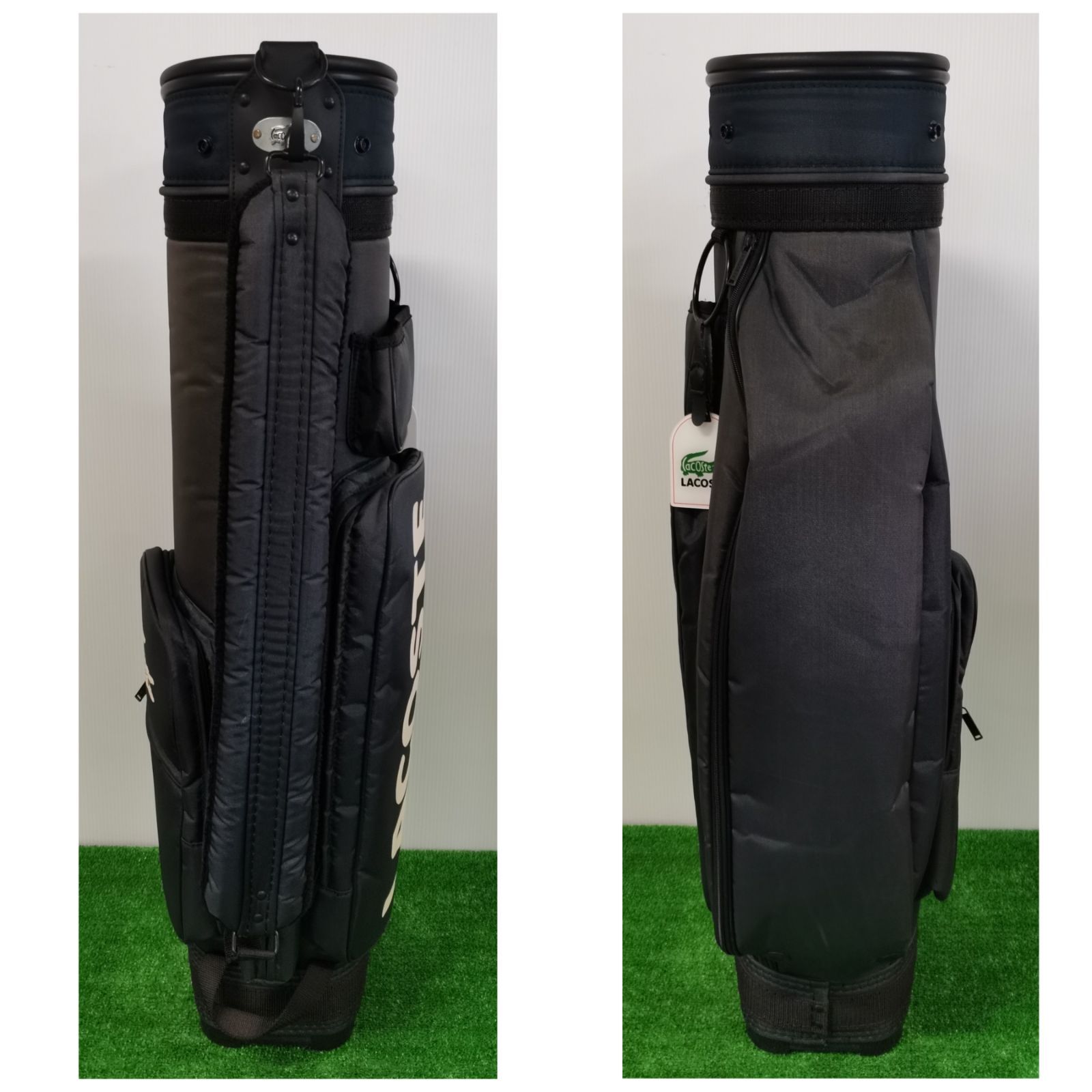 希少】LACOSTE ラコステ デカロゴ キャディバッグ ゴルフ バッグ