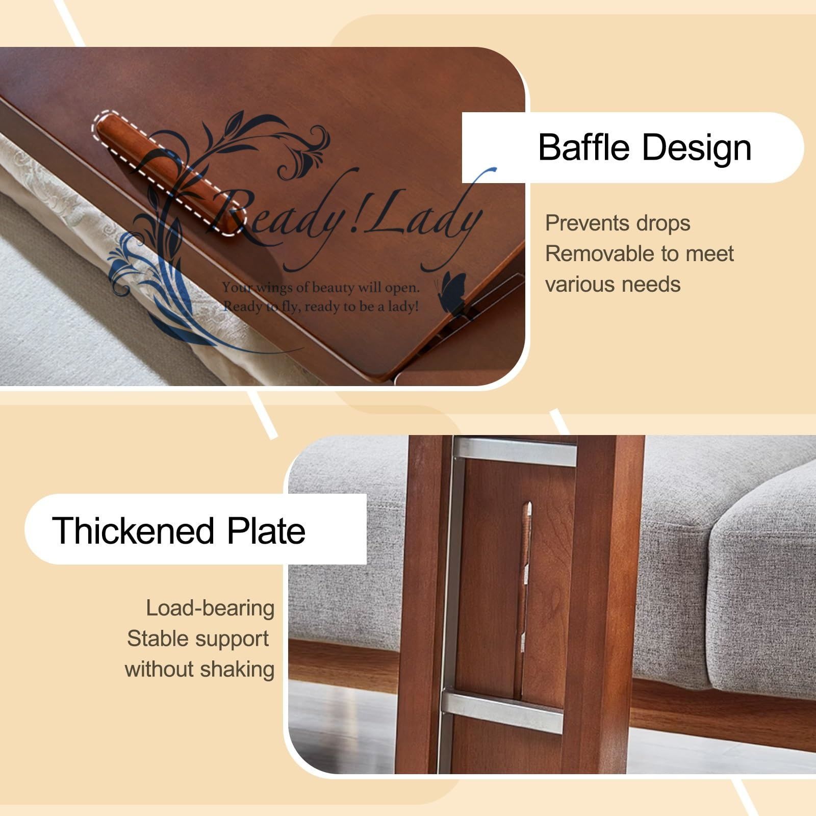 ベッドサイドテーブル 昇降式