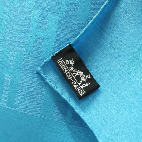 HERMES ストール グラン アッシュ Hロゴ シルク ウール ライト