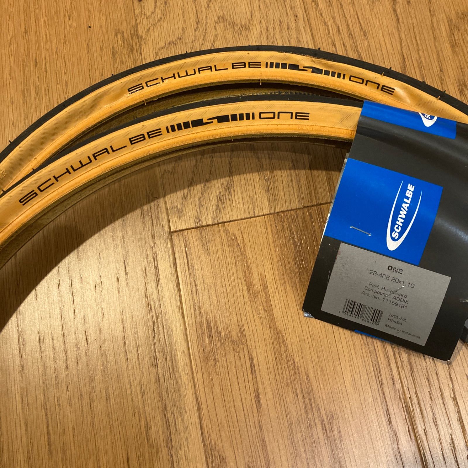 国産セールシュワルベ ワン 20インチ 28-406 タンカラー 2本 チューブセット SCHWALBE ONE 20インチ