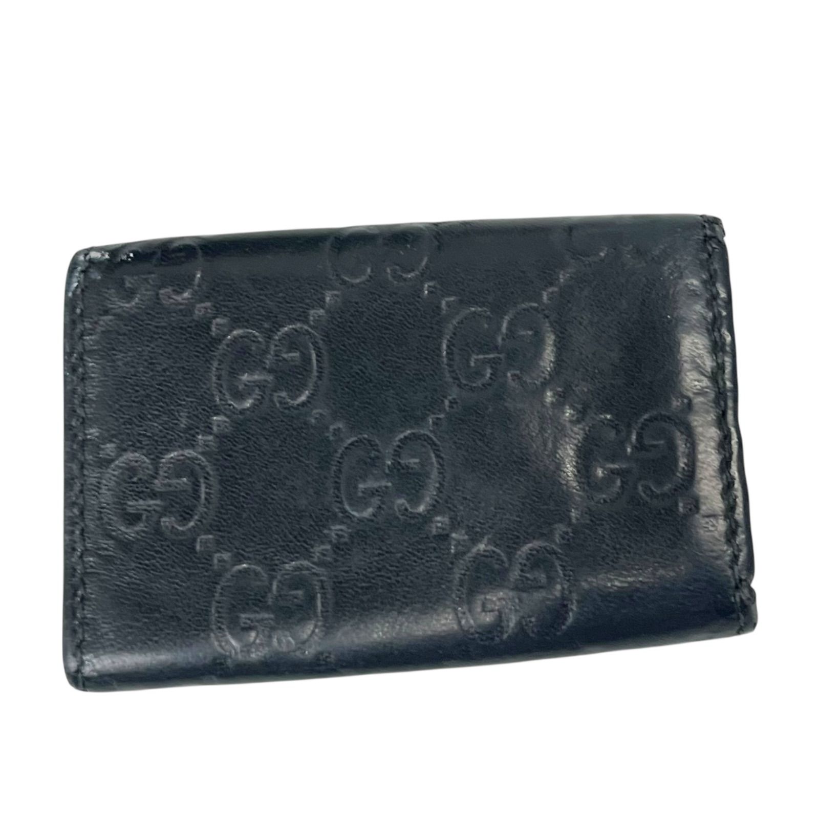 グッチ GUCCI 6連キーケース シマレザー ブラック S5S482 - メルカリ