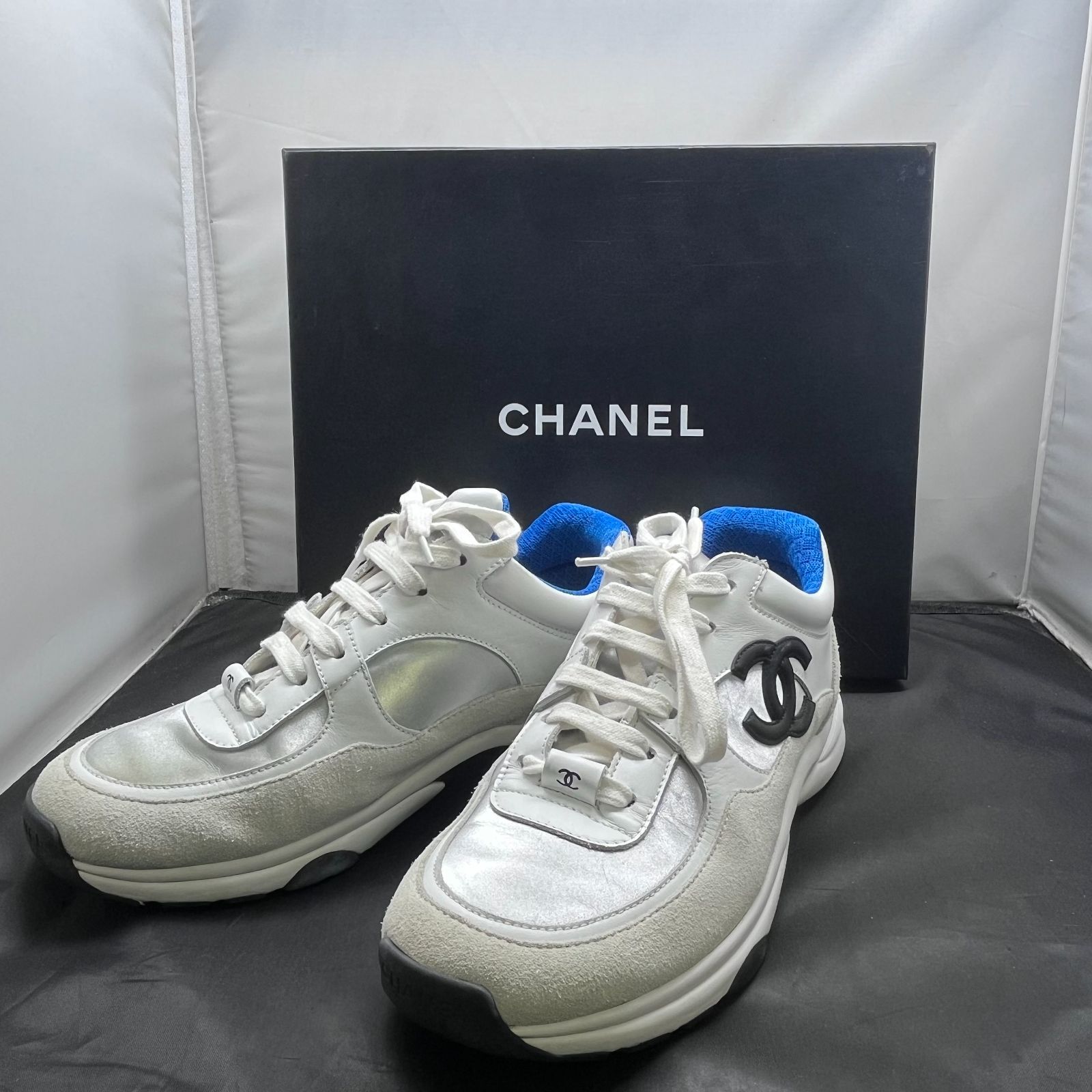 CHANEL ココマーク ココマーク トレーナーズ スニーカー G33743 ホワイト スニーカー D25070205