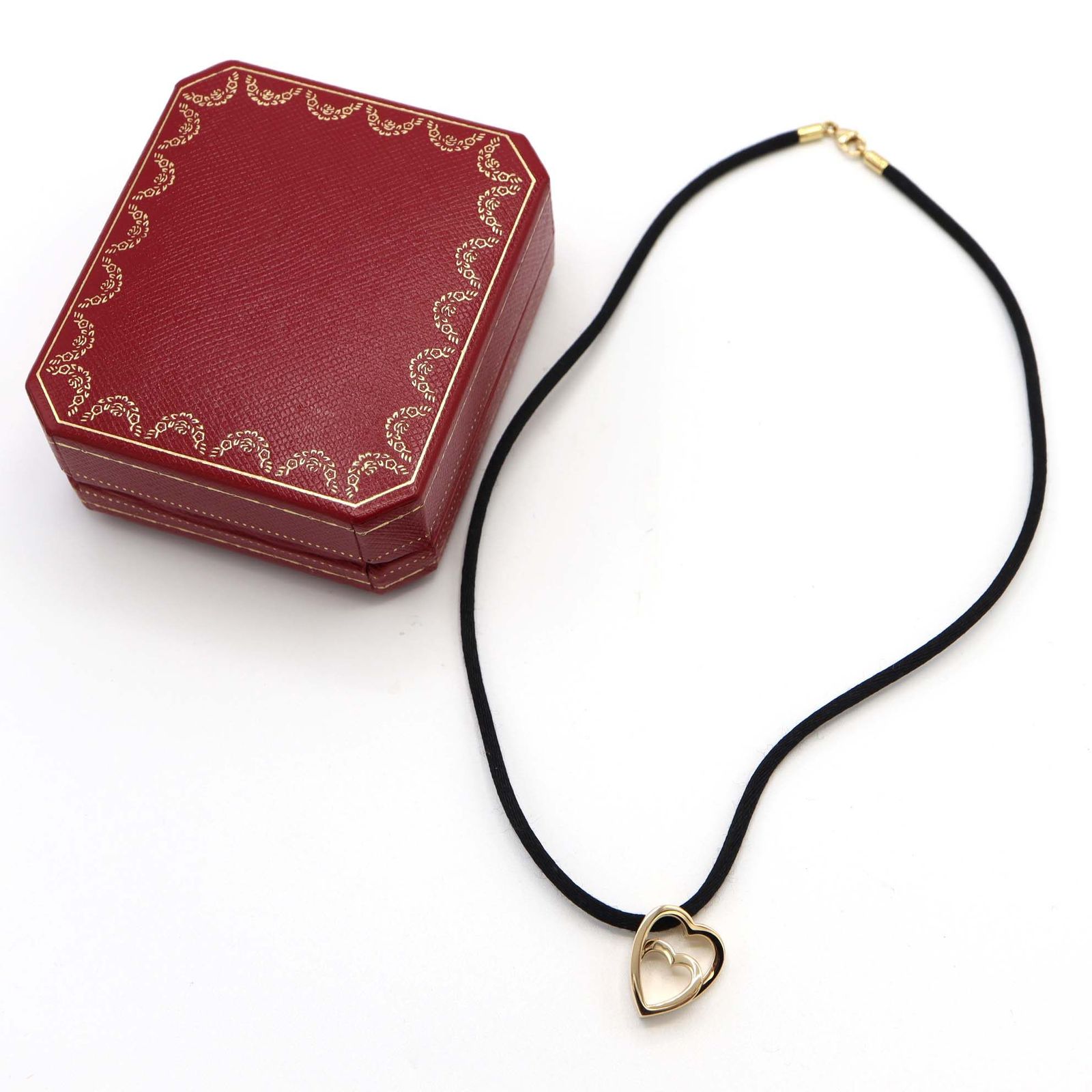 Cartier カルティエ インターレースハート ネックレス ペンダント 