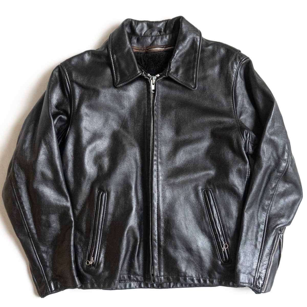 【Schott】希少 652 シングルライダースジャケット 38 schott ショット 652 USA製 ライナー付き レザー シングル