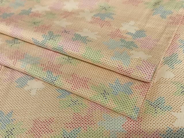 平和屋着物○本場大島紬 一元絣 舞花文 正絹 逸品 未使用 AAAV7554zg