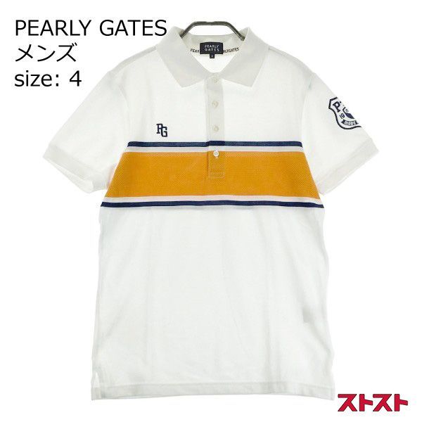 新品タグ付き パーリーゲイツ ポロシャツのみ　ホワイト Pearly Gates 新品タグ付きポロシャツ ホワイト - メルカリ