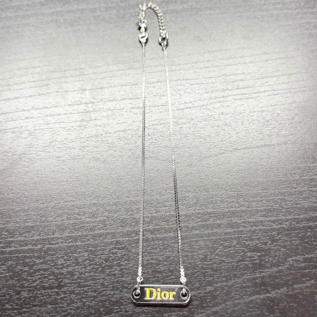 クリスチャンディオール ベネチアンチェーンロゴプレートネックレス Christian Dior クリスチャンディオール ベネチアンチェーンロゴ