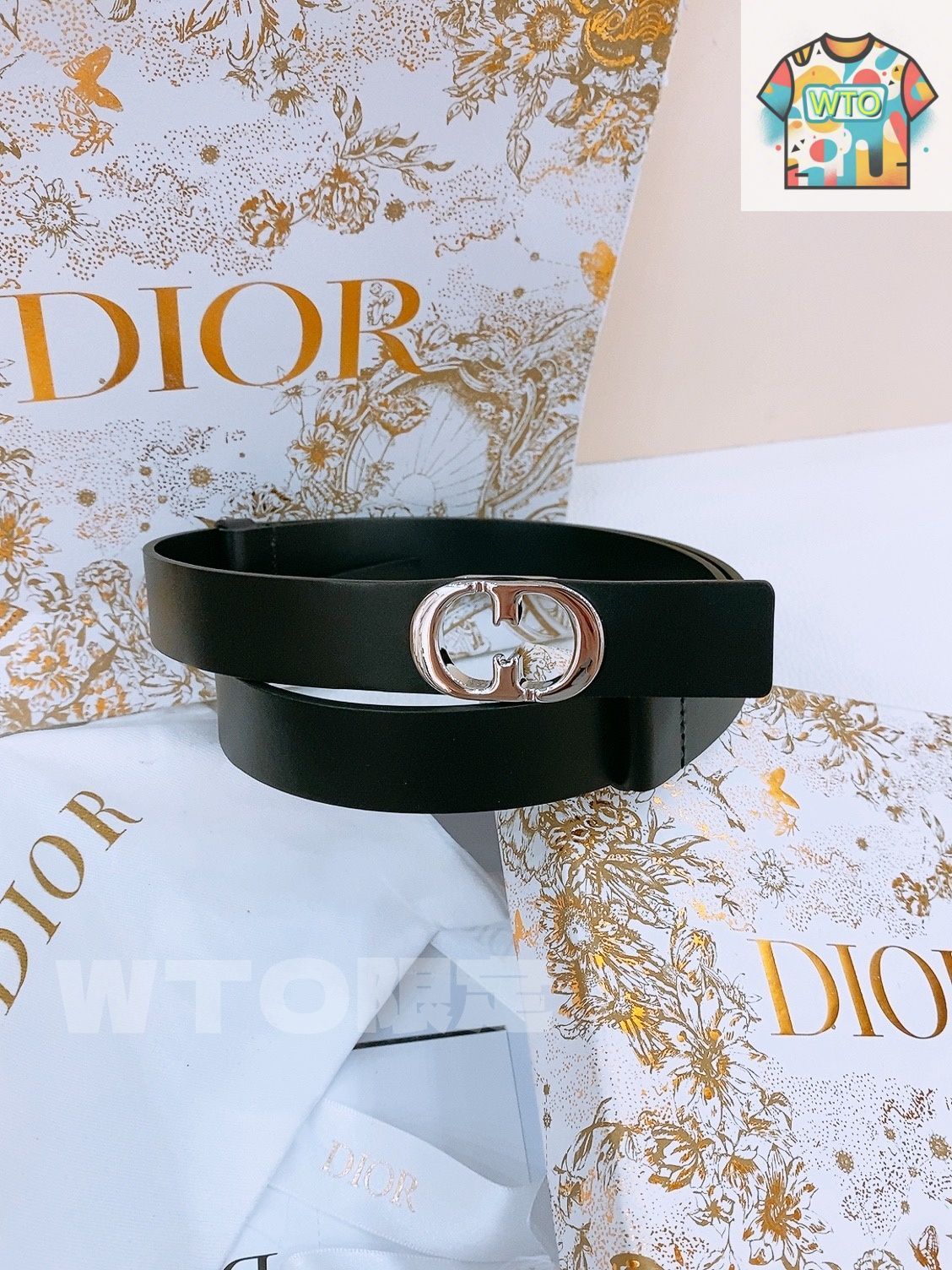 今日特価】Dior ディオール Montaigne CD ベルトバックル付き