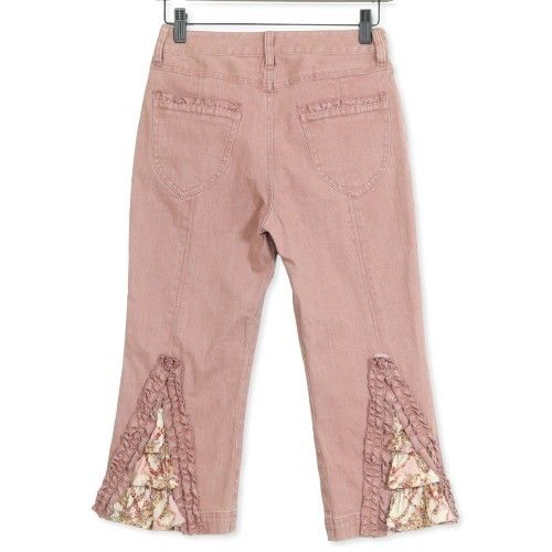 PINK HOUSE クロップドパンツ 裾フリルクロップドパンツ （ショート・ハーフ・半端丈パンツ
