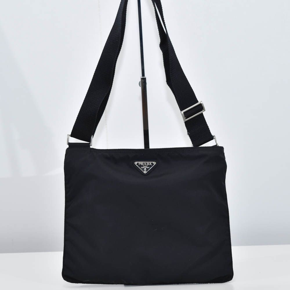 中古USED PRADA ショルダーバッグ ナイロン ロゴ ブラック 37189 中古USED PRADA ショルダーバッグ ナイロン ロゴ ブラック 37189