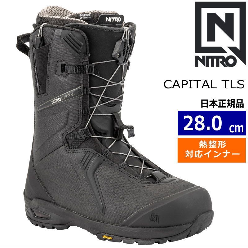 24-25 NITRO CAPITAL TLS カラー:BLACK 28cm ナイトロ キャピタル メンズ スノーボードブーツ 日本正規品