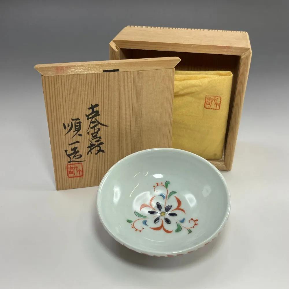 かおまとめ。川瀬竹春作 黃南京①と② 長角皿2枚まとめ かおまとめ