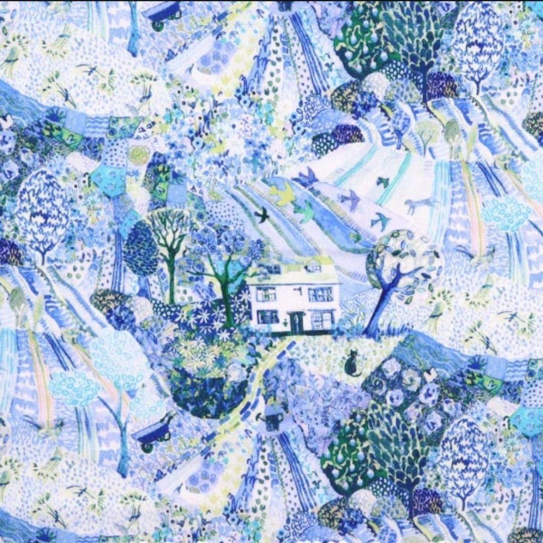 リバティ ロイヤルオークハウス ブルー タナローン生地 3m