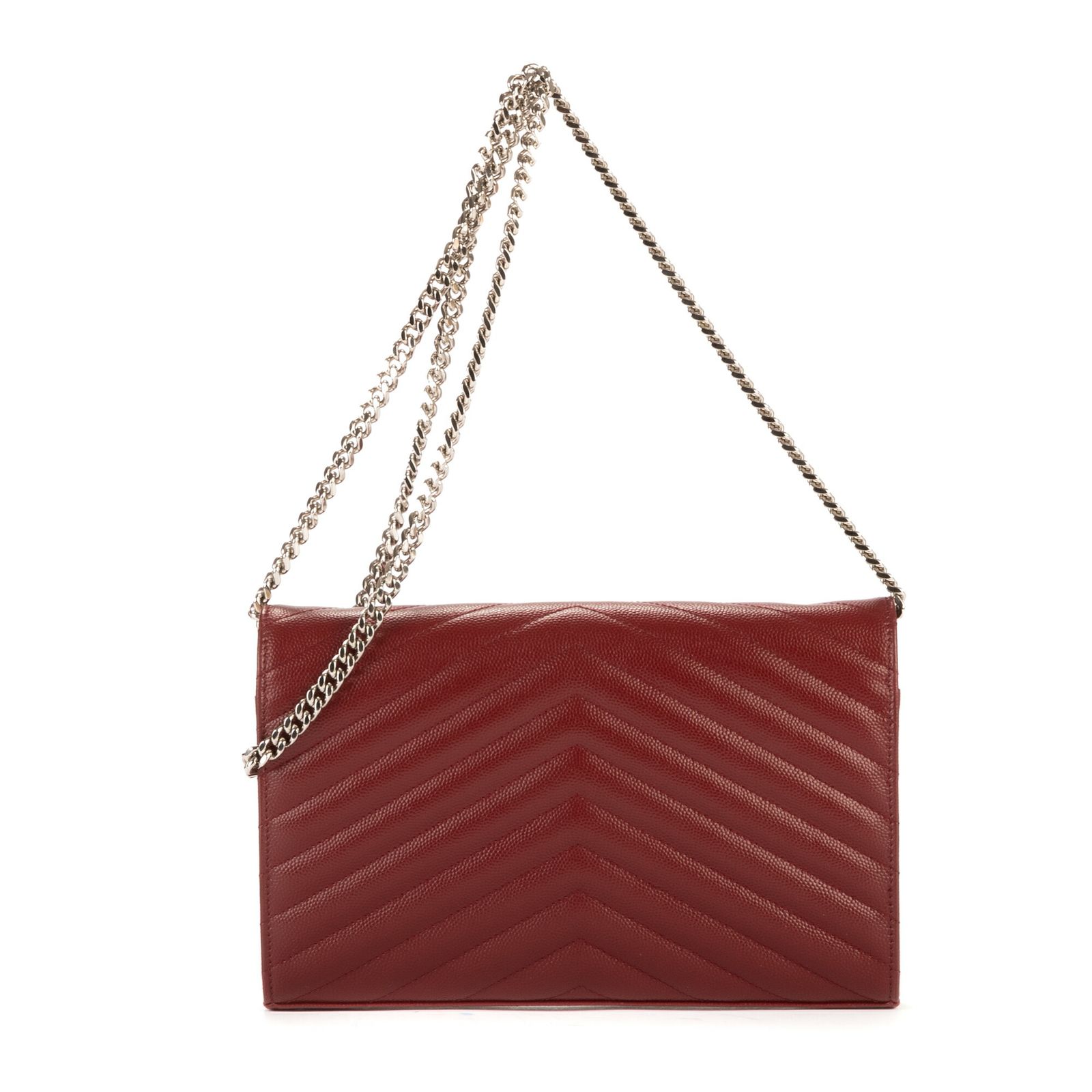 サンローランマトラッセ シェブロン モノグラム エンベロープ チェーン