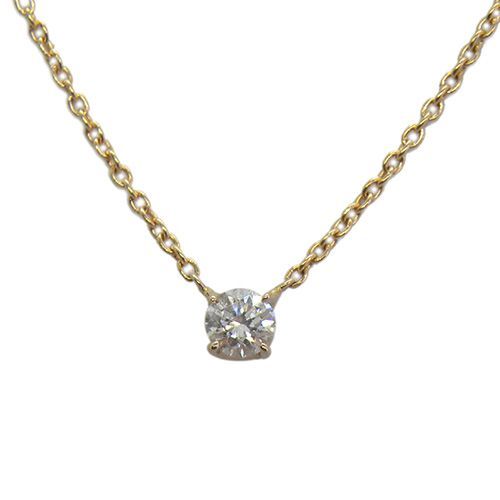 ヴァンドーム青山 一粒 ダイヤモンド ネックレス K18ピンク