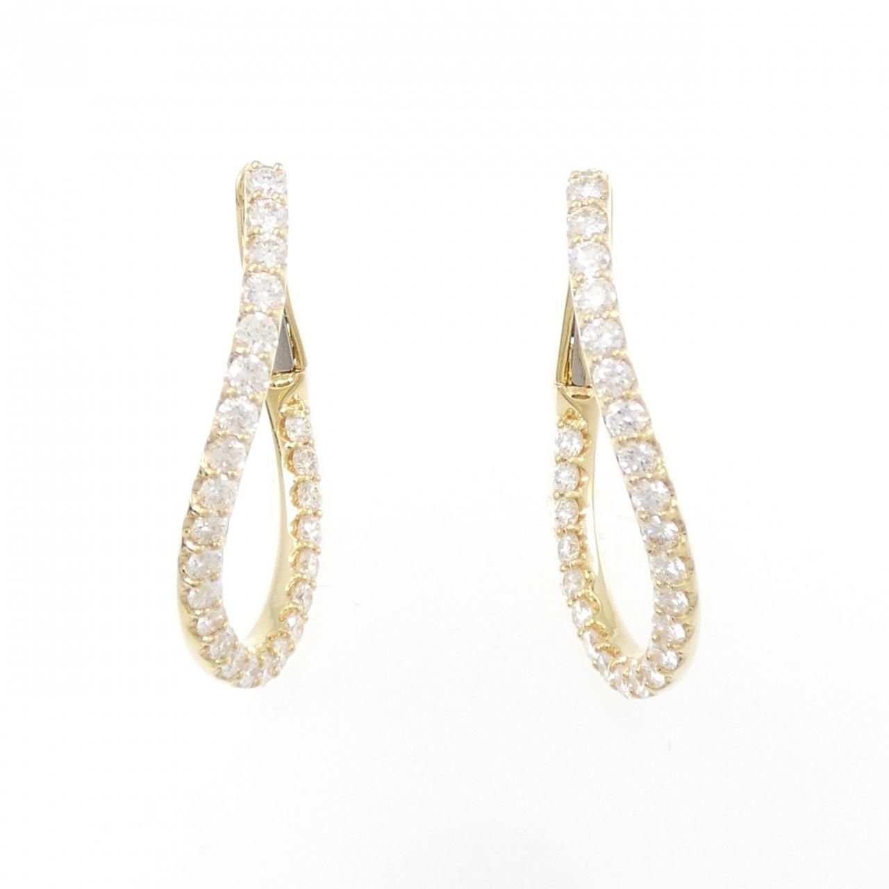 K18YG ダイヤモンド ピアス 1.24CT