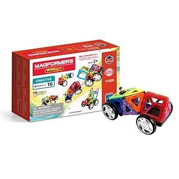 【中古】ボーネルンド マグ・フォーマー (MAGFORMERS) 乗り物セット [16ピース] 3歳頃 MF707004J