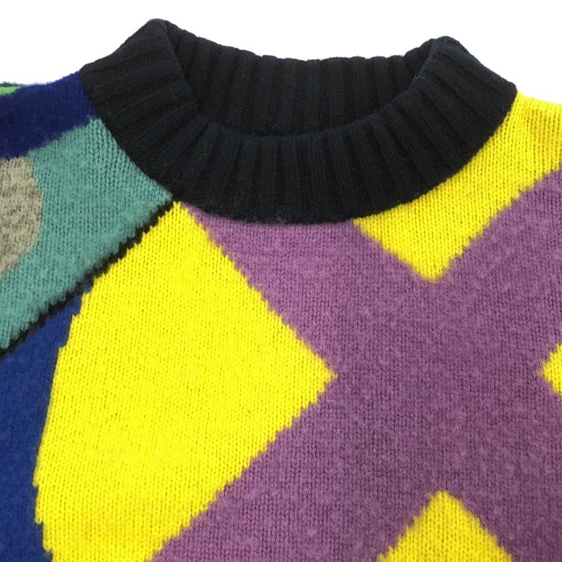 中古】SACAI×KAWS 21AW Jaqcuard Knit Pullover サイズ3 マルチカラー