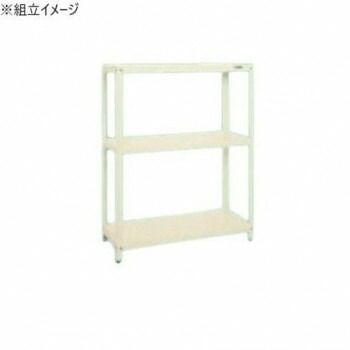 サカエ スーパーラック 3段タイプ 1220×450×1500mm アイボリー SPR-2113I