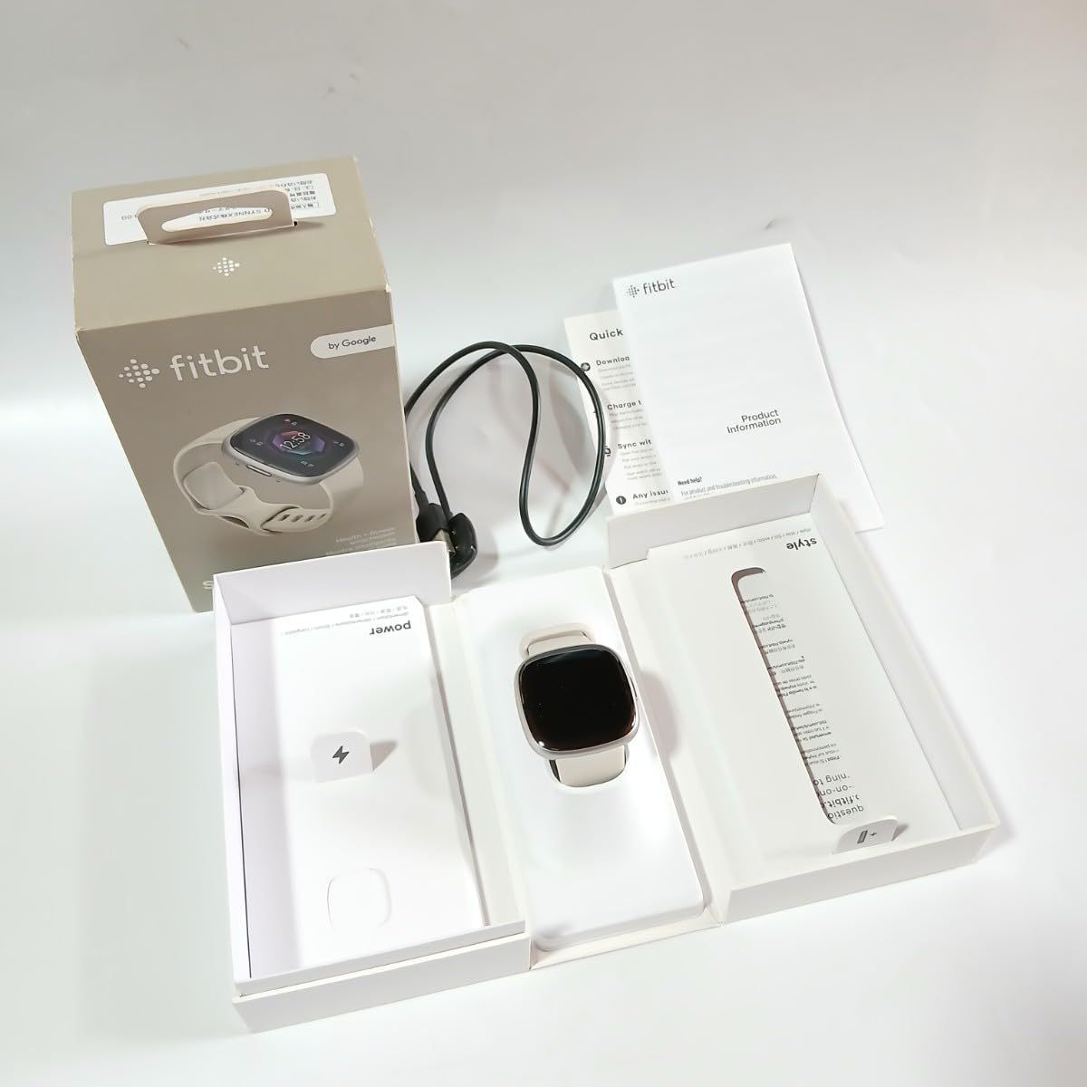 No.3813 Suica対応 Fitbit Sense 2スマートウォッチ ルナホワイト 6日間以上のバッテリーライフ|Alexa搭載|GPS搭載 FB521SRWT-FRCJK 日本正規品 Lunar White