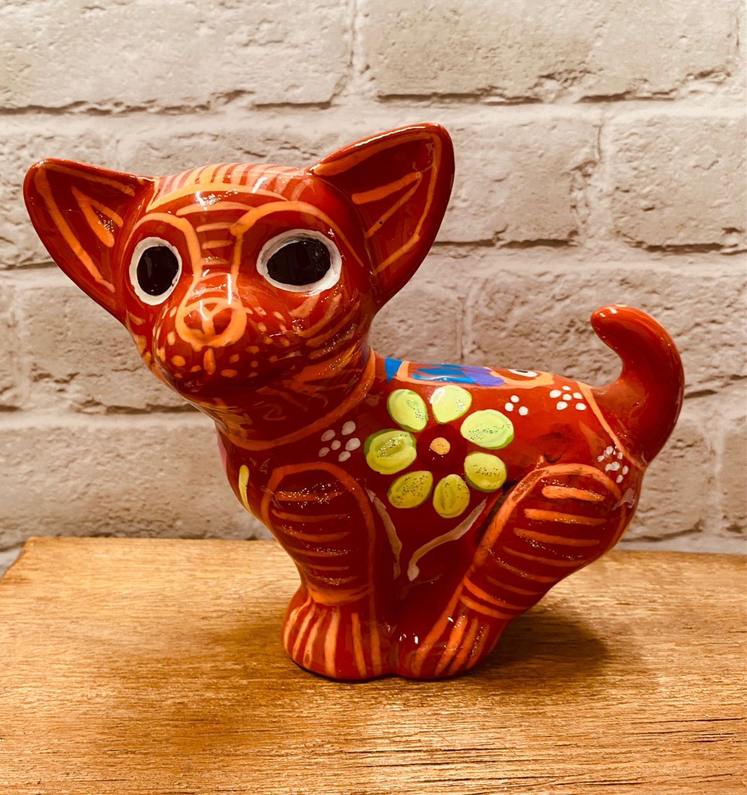 イヌ 犬 チワワ 陶器 オブジェ 置物 インテリア 工芸品 美術品 A2791